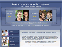Tablet Screenshot of innovativemedicaldiscoveries.com